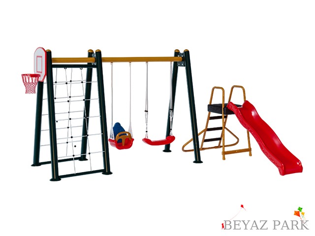 04-30784-Kaydıraklı Tırmanma ve Salıncak Seti